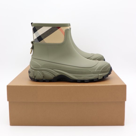 NIB Burberry Ryan House Check Panel Rain Boots - Picture 4 of 7